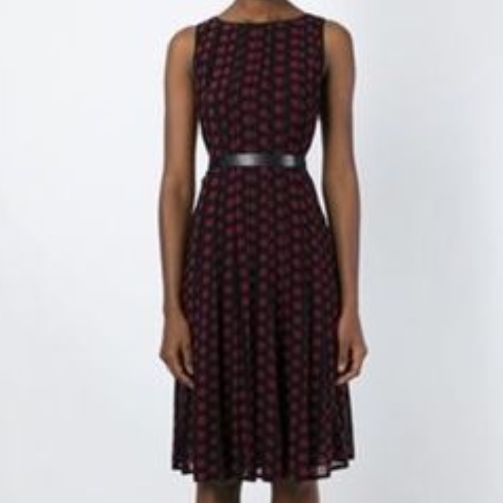 Black Michael Kors dress with red polkadots sz 16